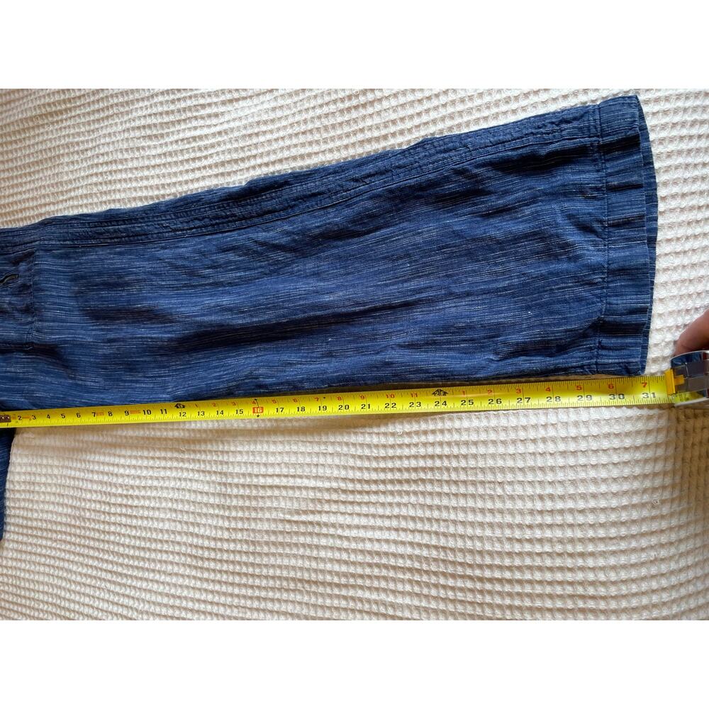 Athleta Athleisure Boho Draw String Waistband Wide Leg Soft Pants Navy Blue Sz 2 - Picture 6 of 10